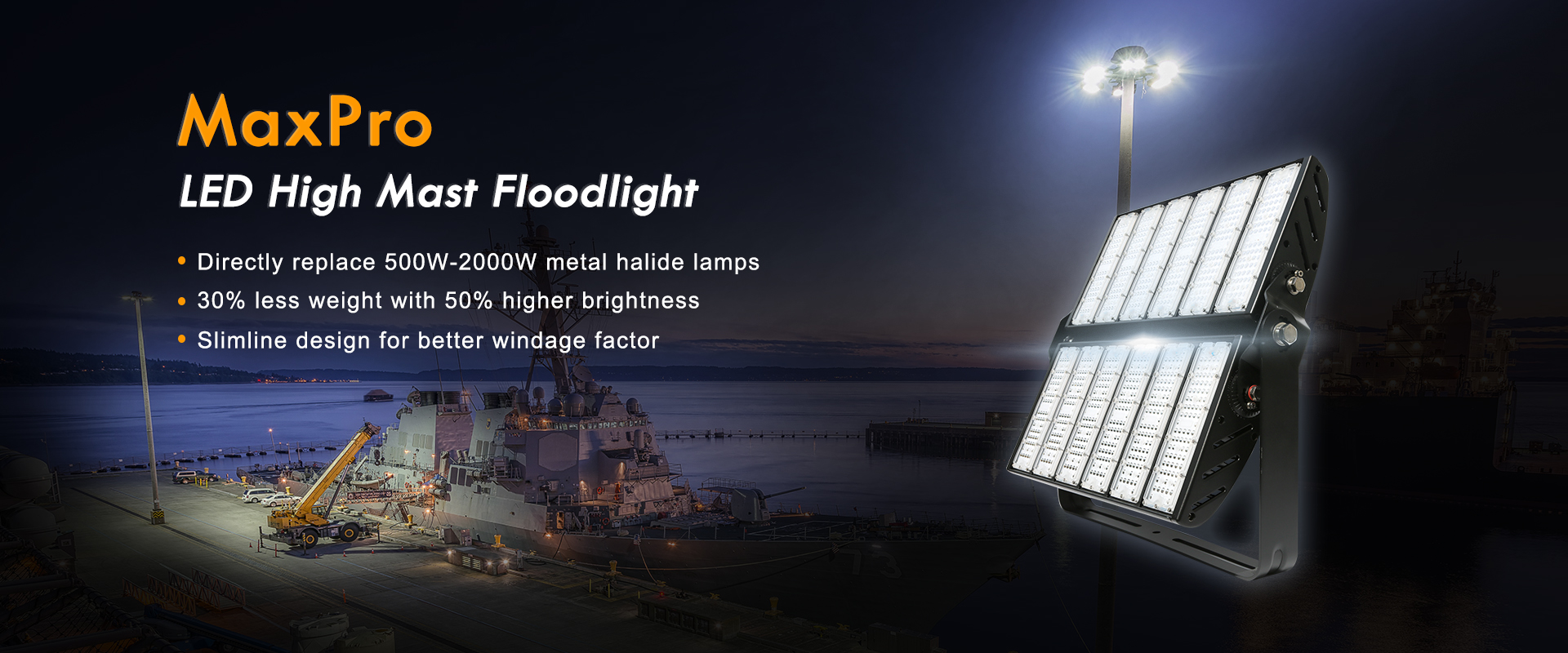 MaxPro LED High Mast Floodlight 